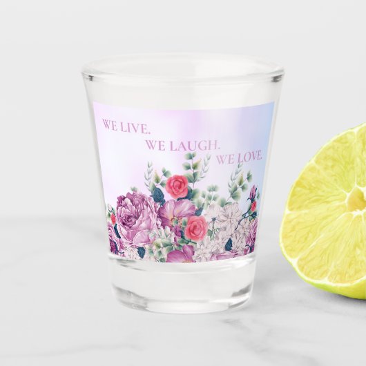 Gastgeschenk Hochzeit Schnapsglas (Vorderseite)