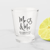 Gastgeschenk Hochzeit Schnapsglas (Vorderseite)