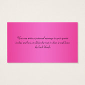 Gastgeschenk Hochzeit "Schwarz/Rosa" (Rückseite)