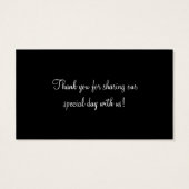 Gastgeschenk Hochzeit "Schwarz, Weiß, Rote Schneef (Rückseite)