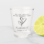 Gastgeschenk Hochzeit Sip Hooray Hearts Schnapsglas (Vorderseite)