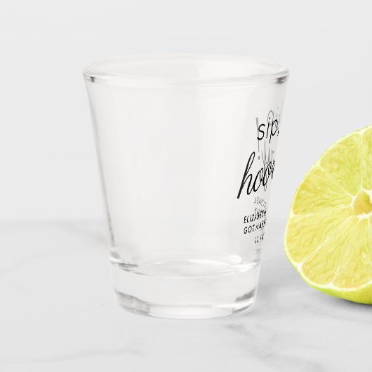 Gastgeschenk Hochzeit Sip Schnapsglas (Links)