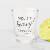 Gastgeschenk Hochzeit Sip Schnapsglas (Vorderseite)