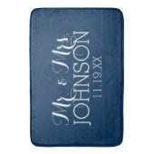 Gastgeschenk Hochzeit Solid Color Navy Blue Badematte (Vorderseite Vertikal)