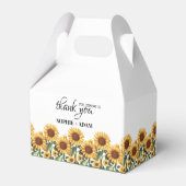 Gastgeschenk Hochzeit Sonnenblumen Geschenkschachtel (Rückseite)