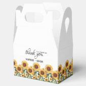 Gastgeschenk Hochzeit Sonnenblumen Geschenkschachtel (Geöffnet)