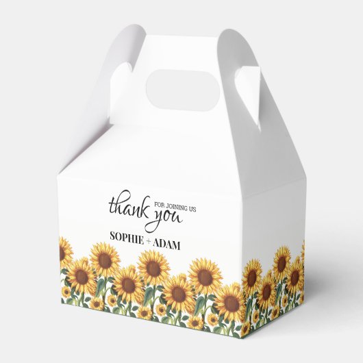 Gastgeschenk Hochzeit Sonnenblumen Geschenkschachtel (Vorderseite)
