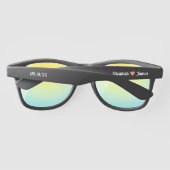 Gastgeschenk Hochzeit Sonnenbrille (Rückseite)