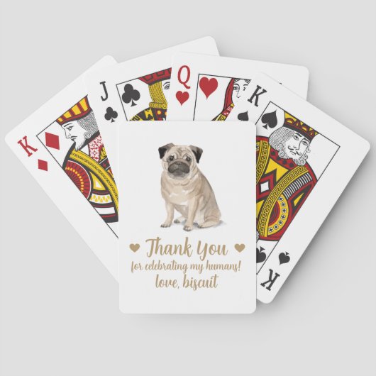 Gastgeschenk Hochzeit spielen von Hunden Spielkarten (Rückseite)