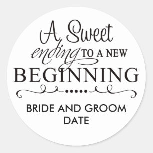 GASTGESCHENK HOCHZEIT STICKER A Sweet End
