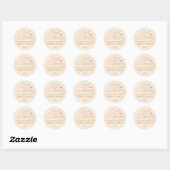 GASTGESCHENK HOCHZEIT STICKER Rose Gold Süße Ende (Blatt)