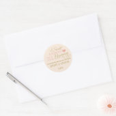 GASTGESCHENK HOCHZEIT STICKER Rose Gold Süße Ende (Umschlag)