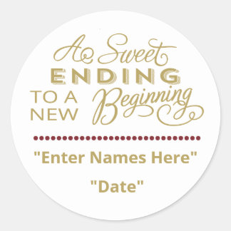 GASTGESCHENK HOCHZEIT STICKER | Süß beenden Neubeg