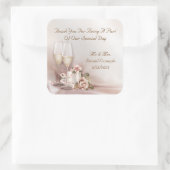 Gastgeschenk Hochzeit Stickers Champagnerkuchen (Tasche)