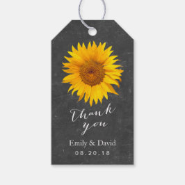 Gastgeschenk Hochzeit | Tafelsonnenblume Geschenkanhänger