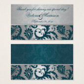 Gastgeschenk Hochzeit-Tag für Silber und Aquamarin (Vorne & Hinten)