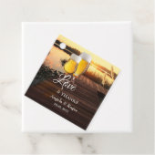 Gastgeschenk Hochzeit-Tag für Sunset-Bier Geschenkanhänger (Beispiel)