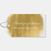 Gastgeschenk Hochzeit-Tag Gold-Farbansatz Geschenkanhänger (Rückseite Horizontal)