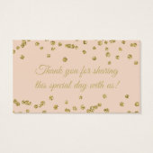 Gastgeschenk Hochzeit Tag Gold Glitzer Confetti Bl (Rückseite)