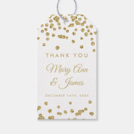 Gastgeschenk Hochzeit Tag Gold Imitate Glitzer Con Geschenkanhänger