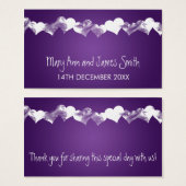 Gastgeschenk Hochzeit Tag Grunge Herz Lila (Vorne & Hinten)