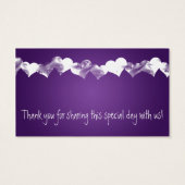 Gastgeschenk Hochzeit Tag Grunge Herz Lila (Rückseite)