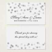 Gastgeschenk Hochzeit Tag Imitate Silver Foil Glit (Vorne & Hinten)