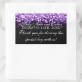 Gastgeschenk Hochzeit Tag Magie Lila Lichter Rechteckiger Aufkleber (Tasche)