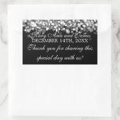 Gastgeschenk Hochzeit Tag Magie Silberleuchten Rechteckiger Aufkleber (Tasche)