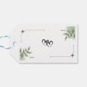 Gastgeschenk Hochzeit-Tag mit einer Touch Grün Geschenkanhänger (Rückseite Horizontal)