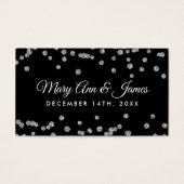 Gastgeschenk Hochzeit Tag Silver Glitzer Confetti  (Vorderseite)