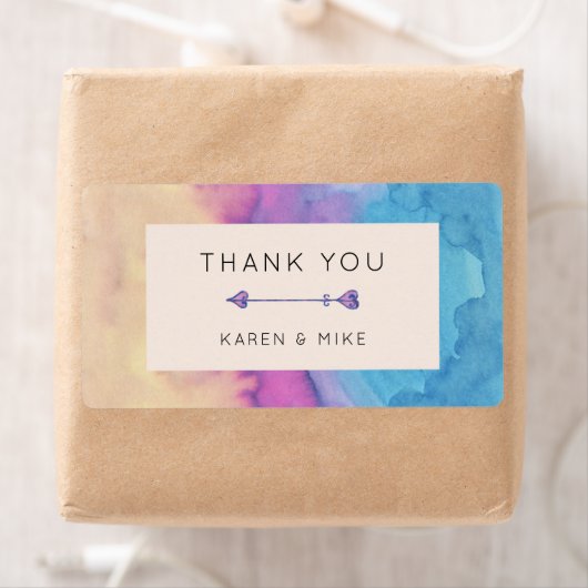 Gastgeschenk Hochzeit-Tags | Aquarelltextur (Insitu)