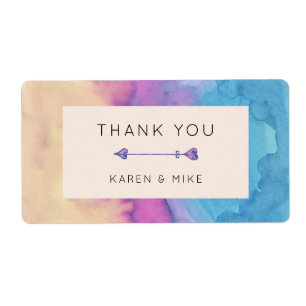 Gastgeschenk Hochzeit-Tags Aquarelltextur