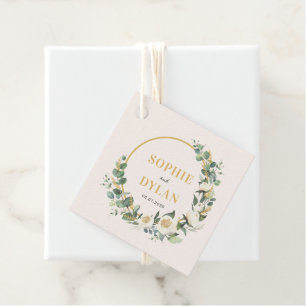 Gastgeschenk Hochzeit-Tags für Floral Hoop bearbei Geschenkanhänger