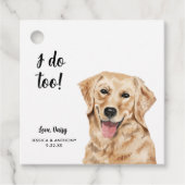 Gastgeschenk Hochzeit-Tags für Hunde Geschenkanhänger (Vorderseite)