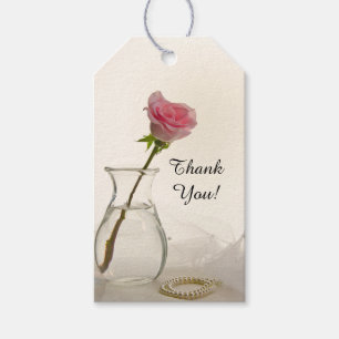 Gastgeschenk Hochzeit-Tags für Rosa und Perlen Geschenkanhänger