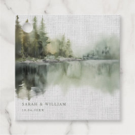 Gastgeschenk Hochzeit-Tags für rustikale grüne Wäl Geschenkanhänger