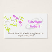 Gastgeschenk Hochzeit-Tags für Violet Romance (Vorderseite)