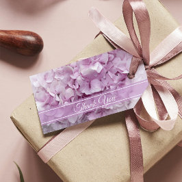 Gastgeschenk Hochzeit-Tags für weich rosa Hydrange Geschenkanhänger