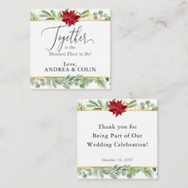 Gastgeschenk Hochzeit-Tags für Weihnachtsfeiertage Quadratische Visitenkarte