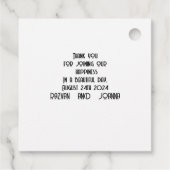 Gastgeschenk Hochzeit-Tags Geschenkanhänger (Rückseite)