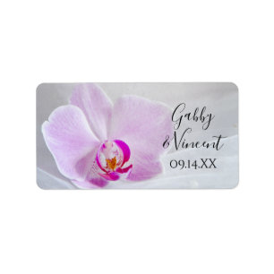 Gastgeschenk Hochzeit-Tags in Rosa Orchid und Schl Adressaufkleber