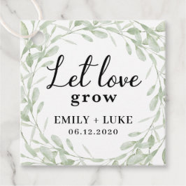 Gastgeschenk Hochzeit Tags, Pflanze Gefallen Tag,  Geschenkanhänger