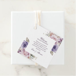 Gastgeschenk Hochzeit-Tags von Boho Mauve und Lila Geschenkanhänger