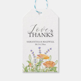 Gastgeschenk Hochzeit Tags Wasserfarben-Wildblumen Geschenkanhänger