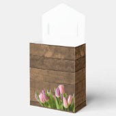 Gastgeschenk Hochzeit Tulips & Barnwood Geschenkschachtel (Geöffnet)