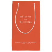 Gastgeschenk Hochzeit und Datum der modernen Manda Kleine Geschenktüte (Vorderseite)