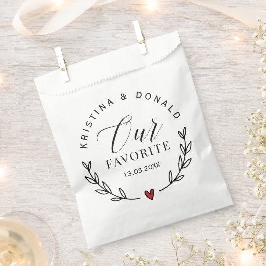 Gastgeschenk Hochzeit Unsere Lieblings-Lieblings-T Geschenktütchen (Ausgeschnitten)
