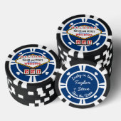 Gastgeschenk Hochzeit Vegas Casino Poker Pokerchips (Stapel)