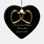 Gastgeschenk Hochzeit Vielen Dank Foto Ornament (Hinten)